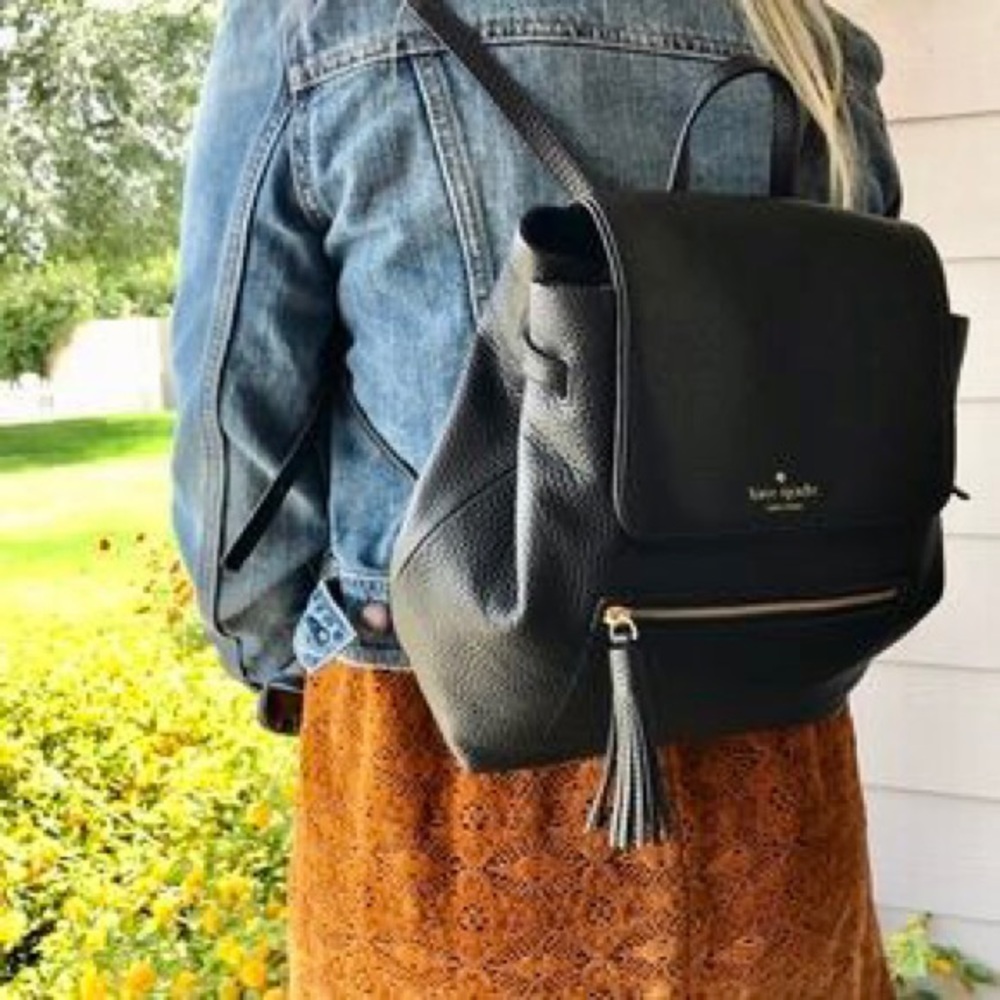SOLD ‼️ KATE SPADE Black Leather Chester Street Backpack